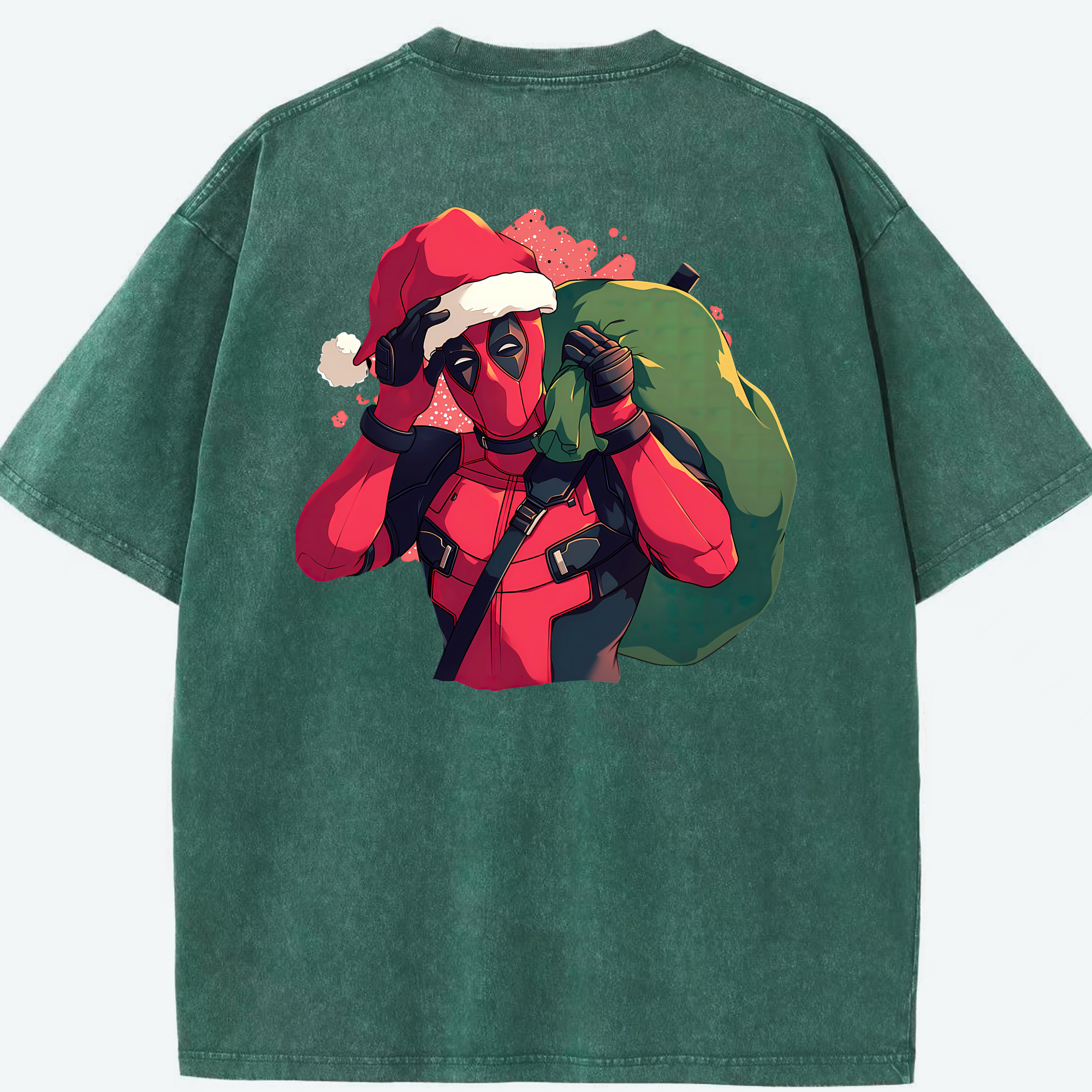 （画像用） Deadpool デッドプール 綿100% ヴィンテージ風 半袖Tシャツ（背面プリント）
